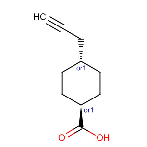 Structure of Cyclohexanecarboxylic acid, 4-(2-propynyl)-, trans-