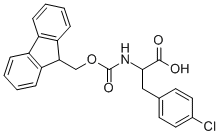 Structure of 3-(4-CHLORO-PHENYL)-2-(9H-FLUOREN-9-YLMETHOXYCARBONYLAMINO)-PROPIONIC ACID