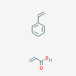 Structure of 2-Propenoic acid, polymer with ethenylbenzene