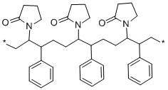 1-乙烯基-2-吡咯烷酮与苯乙烯的共聚物结构式