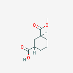 (+-)-cis-cyclohexane-1,3-dicarboxylic acid monomethyl ester结构式