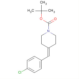 Structure of 1-Piperidinecarboxylic acid, 4-[(4-chlorophenyl)methylene]-,1,1-dimethylethyl ester