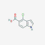 Structure of 1H-Indole-5-carboxylic acid, 4-chloro-
