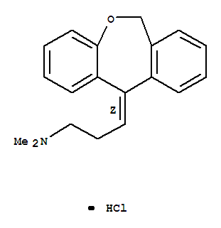 Structure of 1-Propanamine,3-(dibenz[b,e]oxepin-11(6H)-ylidene)-N,N-dimethyl-, hydrochloride (1:1), (3Z)-