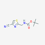 Structure of Carbamic acid, [(4-cyano-2-thiazolyl)methyl]-, 1,1-dimethylethyl ester