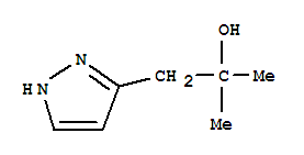 2-methyl-1-(1H-pyrazol-5-yl)propan-2-ol结构式