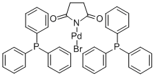 Structure of BROMOBIS(PH3P)(N-SUCCINIMIDE)PD(II)