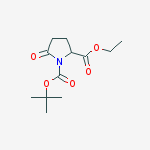 Structure of 1-tert-butoxycarbonyl-2-ethyl-5-oxo-pyrrolidine-2-carboxylic acid