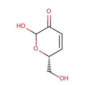 Structure of 2H-Pyran-3(6H)-one, 2-hydroxy-6-(hydroxymethyl)-, (6R)-