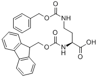 N-芴甲氧羰基-N-苄氧羰基-L-2,4-二氨基丁酸结构式