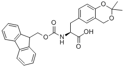 (S)-2-(FMOC--氨基)-3-(2,2-二甲基-4H-苯并[1,3]二氧杂环己烯-6-基)丙酸结构式