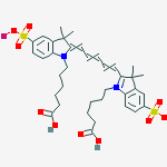 Structure of Cyanine 5 Bihexanoic Acid Dye, Potassium Salt