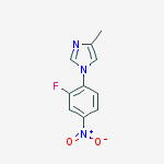 3-fluoro-4-(4-methyl-imidazol-1-yl)nitrobenzene结构式