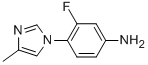 3-氟-4-(4-甲基-1H-咪唑-1-基)苯胺结构式