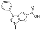 Structure of 1-METHYL-3-PHENYL-1H-THIENO[2,3-C]PYRAZOLE-5-CARBOXYLIC ACID