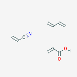 Structure of 2-Propenoic acid, polymer with 1,3-butadiene and 2-propenenitrile