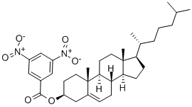 Structure of [10,13-Dimethyl-17-(6-methylheptan-2-yl)-2,3,4,7,8,9,11,12,14,15,16,17-dodecahydro-1H-cyclopenta[a]phenanthren-3-yl] 3,5-dinitrobenzoate