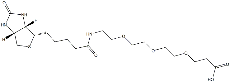 18-[(3AS,4S,6AR)-六氢-2-氧代-1H-噻吩并[3,4-D]咪唑-4-基]-14-氧代-4,7,10-三氧杂-13-氮杂十八烷酸结构式