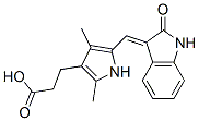 3-[2,4-dimethyl-5-[(E)-(2-oxo-1H-indol-3-ylidene)methyl]-1H-pyrrol-3-yl]propanoic acid结构式