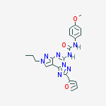 Structure of N-[2-(2-Furyl)-8-propyl-8H-pyrazolo[4,3-e][1,2,4]triazolo[1,5-c]pyrimidin-5-yl]-N'-(4-methoxyphenyl)urea