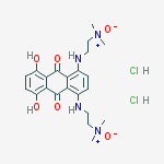 2-[[4-[2-[dimethyl(oxido)azaniumyl]ethylamino]-5,8-dihydroxy-9,10-dioxoanthracen-1-yl]amino]-n,n-dimethylethanamine Oxide;dihydrochloride结构式