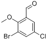Structure of 3-bromo-5-chloro-2-methoxybenzaldehyde