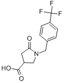 5-OXO-1-[4-(TRIFLUOROMETHYL)BENZYL]PYRROLIDINE-3-CARBOXYLIC ACID结构式