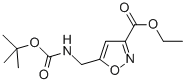 Ethyl 5-(aminomethyl)isoxazole-3-carboxylate, N-BOC protected结构式