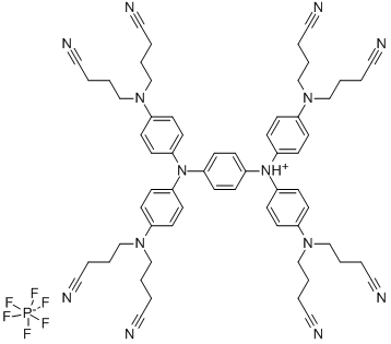 Structure of N,N,N,N-TETRAKIS[4-BIS(3-CYANOPROPYL)AMINOPHENYL]-P-PHENYLENEDIAMINIUM HEXAFLUOROPHOSPHATE