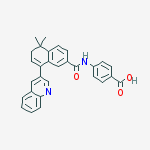 Structure of 4-[[[5,6-Dihydro-5,5-dimethyl-8-(3-quinolinyl)-2-naphthalenyl]carbonyl]amino]benzoic acid