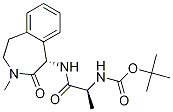 Structure of TERT-BUTYL (S)-1-((S)-3-METHYL-2-OXO-2,3,4,5-TETRAHYDRO-1H-BENZO[D]AZEPIN-1-YLAMINO)-1-OXOPROPAN-2-YLCARBAMATE