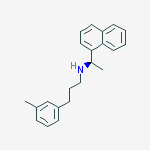 Structure of (R)-N-(1-(naphthalen-1-yl)ethyl)-3-(M-tolyl)propan-1-aMine