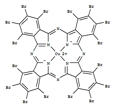Structure of copper perbromophthalocyanine