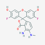 Structure of 3-AMINO-4-(N-METHYLAMINO)-2',7'-DIFLUOROFLUORESCEIN