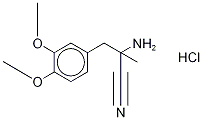 racα-氨基-3,4-二甲氧基-α-甲基苯丙腈盐酸盐结构式