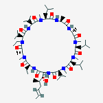 [D-MeAla]3-[EtVal]4-cyclosporin A结构式