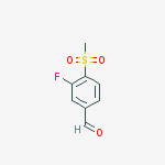 3-fluoro-4-methylsulfonylbenzaldehyde结构式