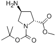 (2R,4S)-1-叔丁基 2-甲基 4-氨基吡咯烷-1,2-二甲酸酯结构式