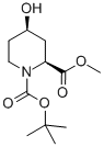 (2S,4R)-4-羟基哌啶-1,2-二羧酸 1-叔丁酯 2-甲酯结构式