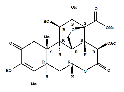 鸦胆子素B结构式