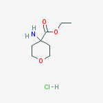 Ethyl 4-aminooxane-4-carboxylate;hydrochloride结构式