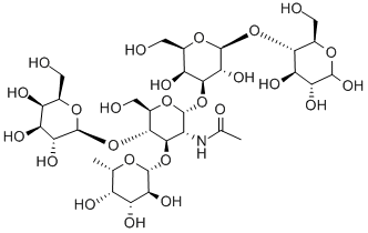 Structure of GAL-BETA1,4(FUC-ALPHA1,3)GLCNAC-BETA1,3GAL-BETA1,4GLC