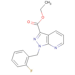 Structure of 1-(2-Fluorobenzyl)-1H-pyrazolo[3,4-b]pyridine-3-carboxylic acid ethyl ester