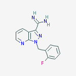 Structure of 1H-Pyrazolo[3,4-b]pyridine-3-carboximidamide,1-[(2-fluorophenyl)methyl]-