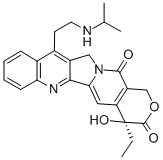 Structure of (S)-4-Ethyl-4-hydroxy-11-[2-(isopropylamino)ethyl]-3,4,12,14-tetrahydro-1H-pyrano[3,4:6,7]indolizino[1,2-b]quinoline-3,14-dione