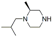 Structure of Piperazine,2-methyl-1-(2-methylpropyl)-, (2S)-