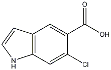 6-氯-1H-吲哚-5-羧酸结构式