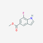 Methyl 7-fluoro-1H-indole-5-carboxylate结构式