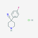 Structure of 4-Piperidinecarbonitrile, 4-(4-fluorophenyl)-, monohydrochloride
