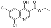 Structure of 6,8-DICHLORO-4-HYDROXYQUINOINE-3-CARBOXYLIC ACID ETHYL ESTER